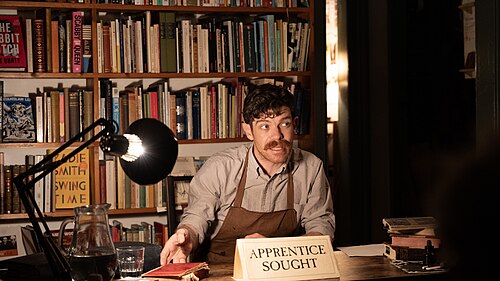 Ralph McCubbin Howell at the 2024 Edinburgh Festival Fringe for The Bookbinder