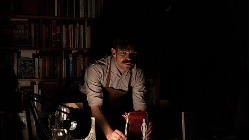 Ralph McCubbin Howell at the 2024 Edinburgh Festival Fringe for The Bookbinder