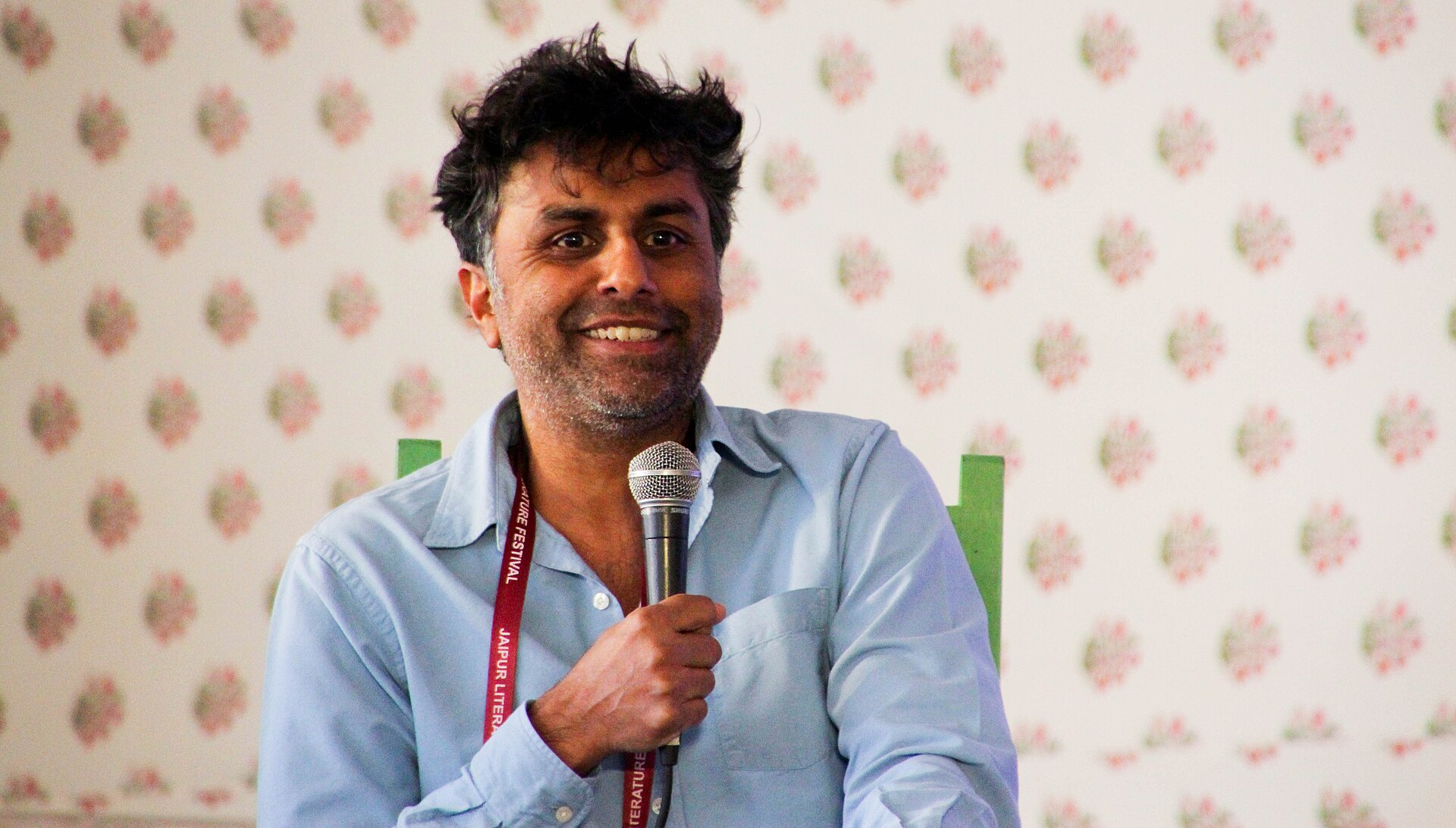 Ram Murali, author, at the 2025 Jaipur Literature Festival in Jaipur, India.