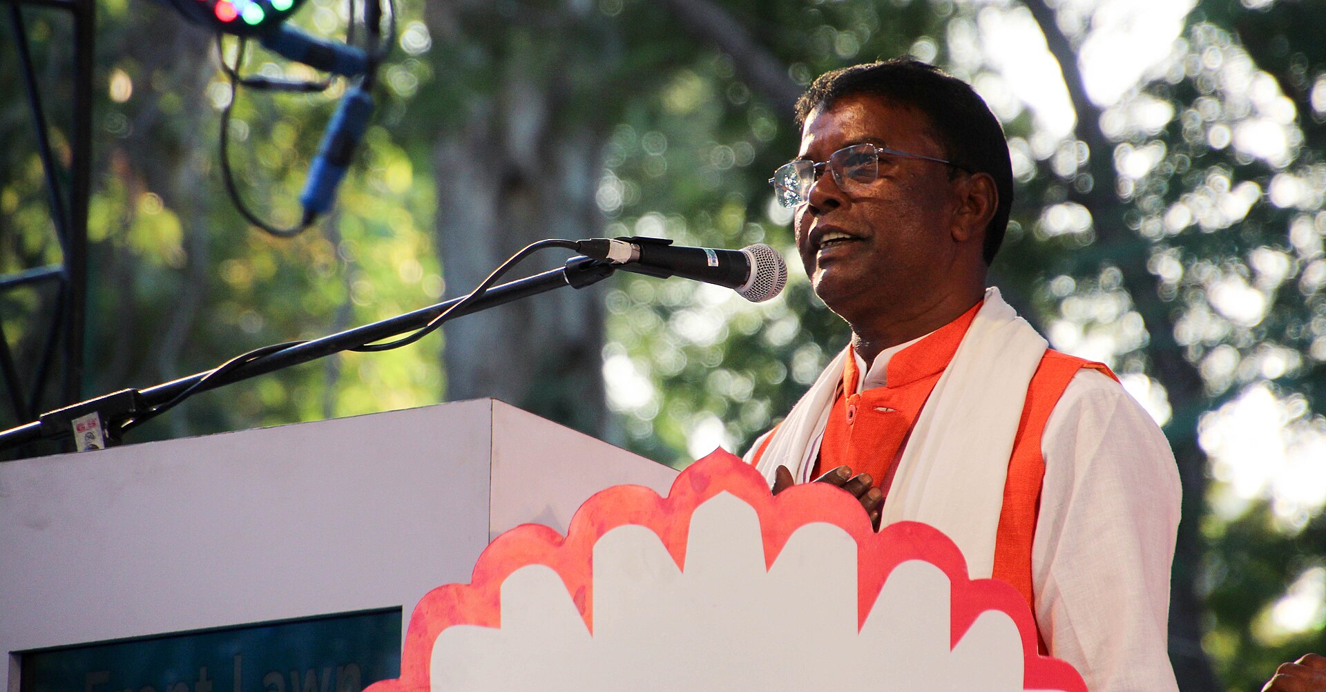 Ram Singh Urveti, artist, at the 2025 Jaipur Literature Festival in Jaipur, India.