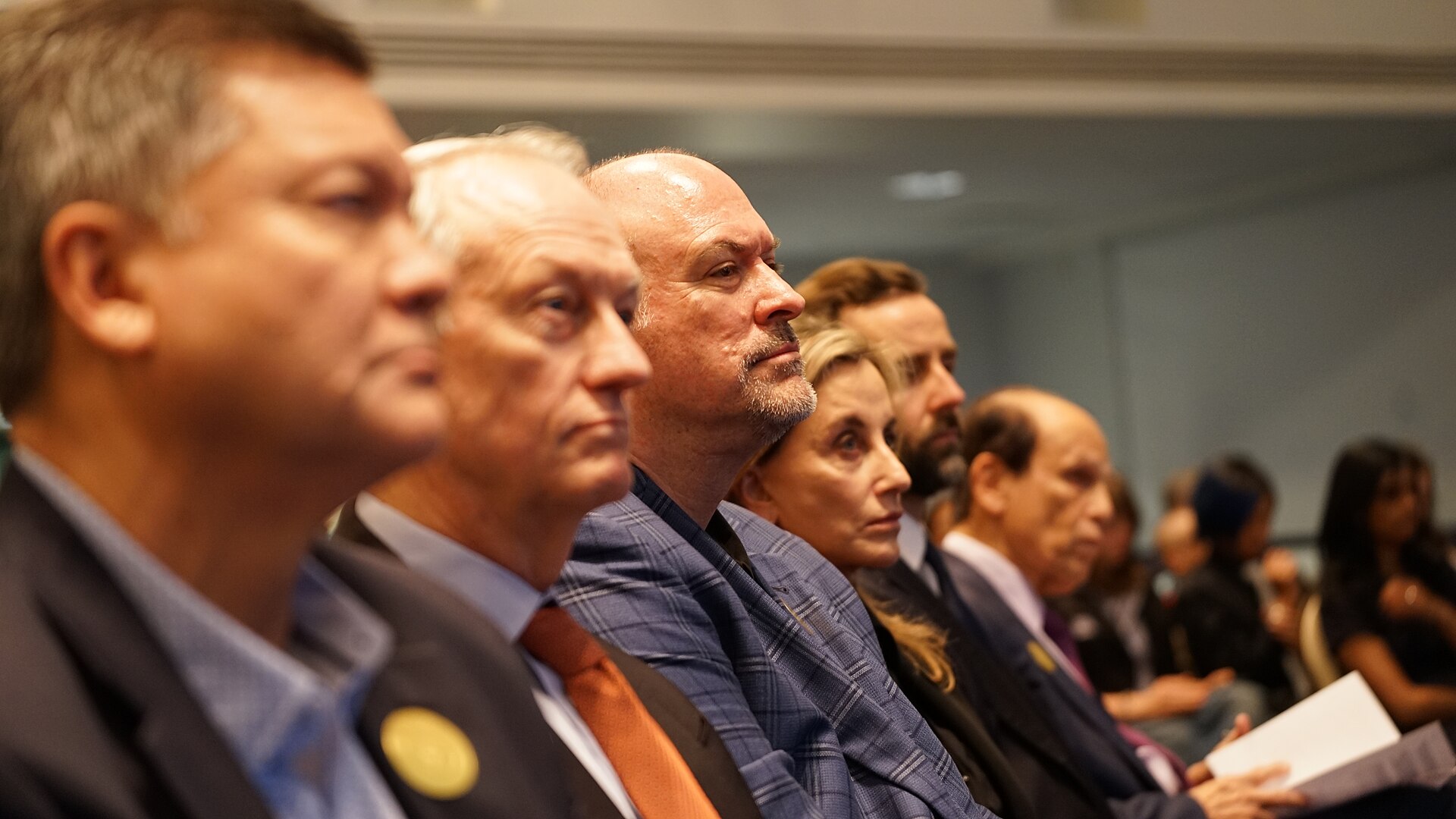 Michael Milken and audience at Reagan Foundation event "A Conversation with Ambassador Matthew Whitaker"