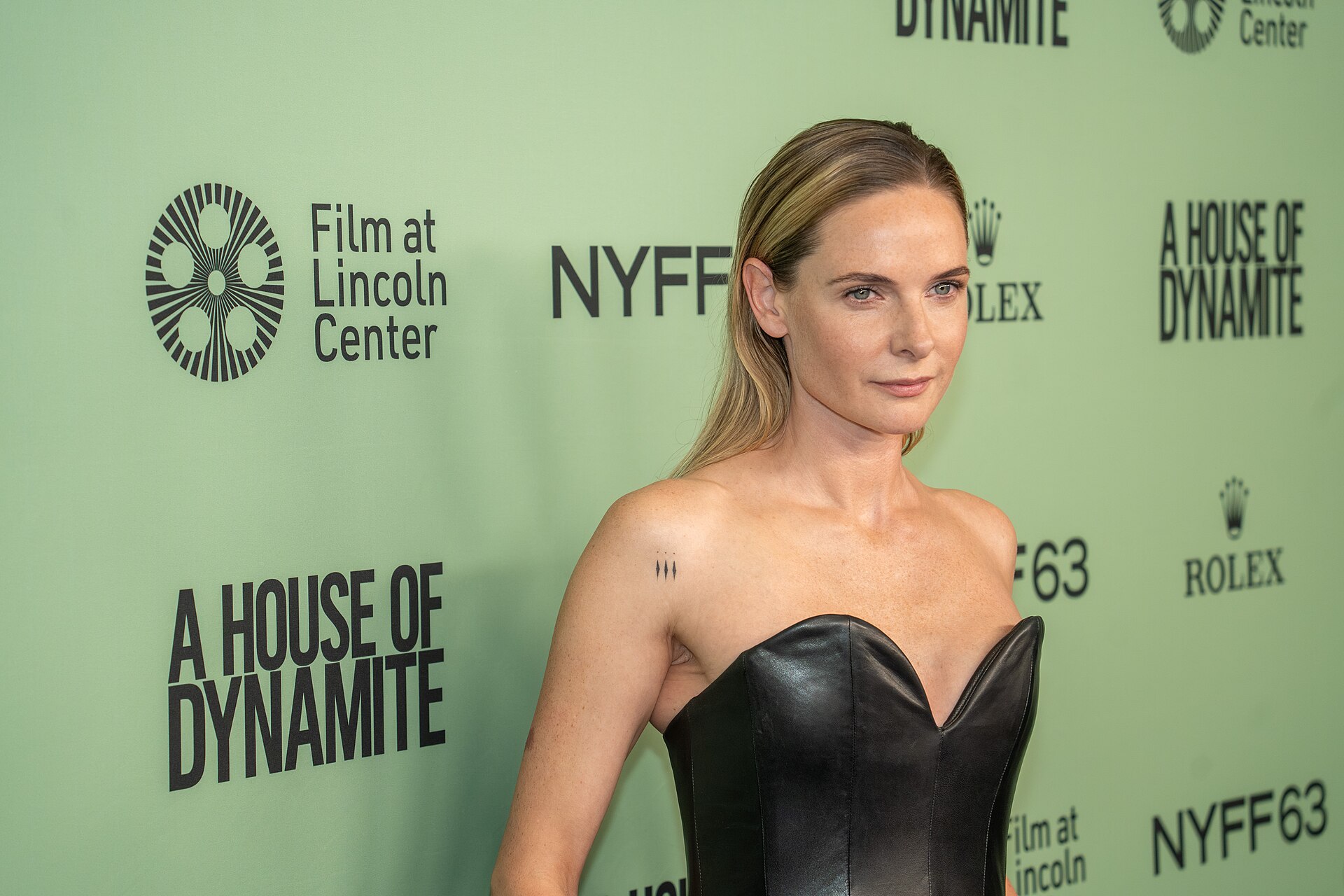 Rebecca Ferguson, actress, at the 63rd annual New York Film Festival at Lincoln Center in 2025 for the film A House of Dynamite