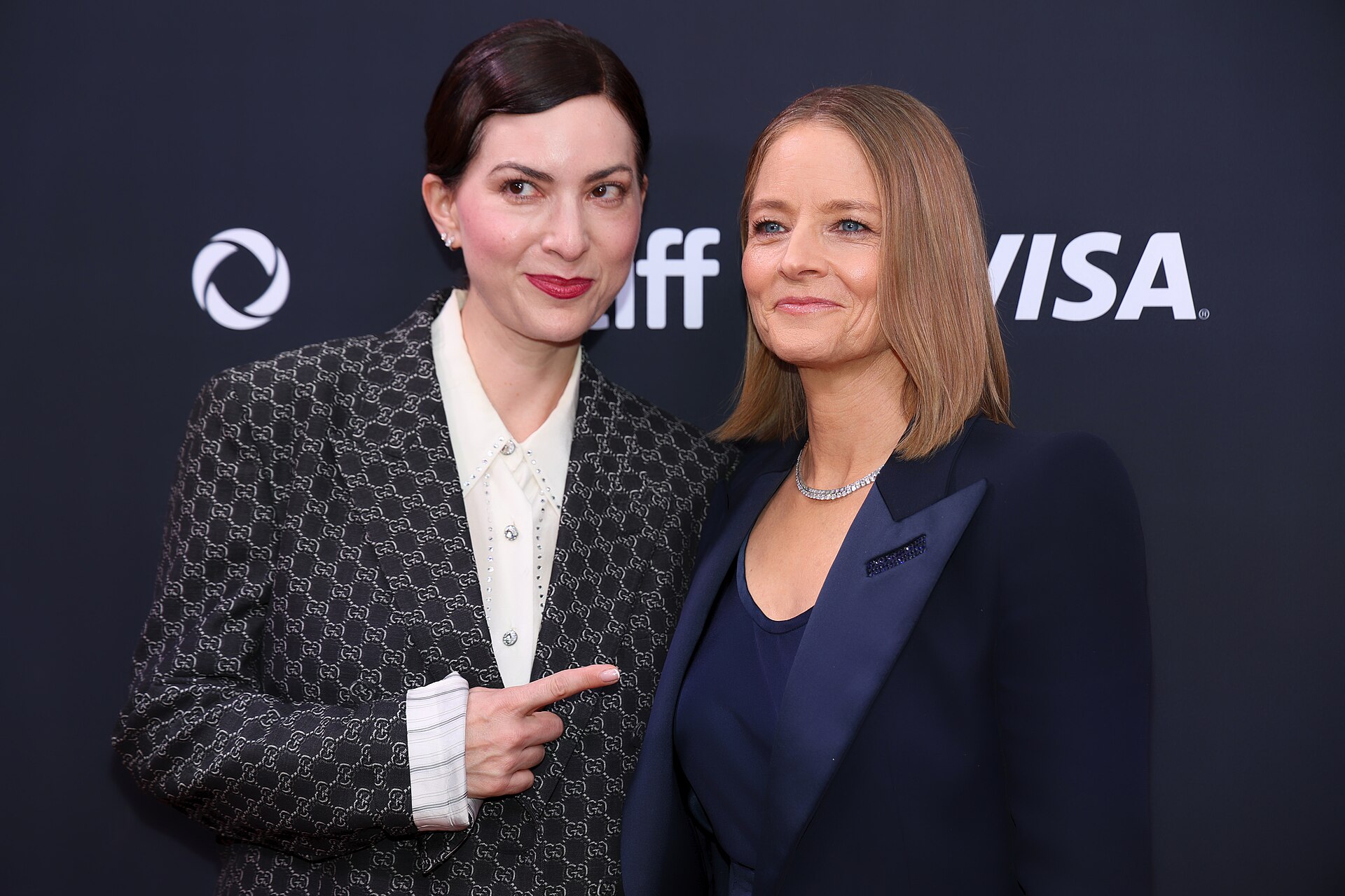 Rebecca Zlotowski and Jodie Foster at the 2025 Toronto International Film Festival for A Private Life