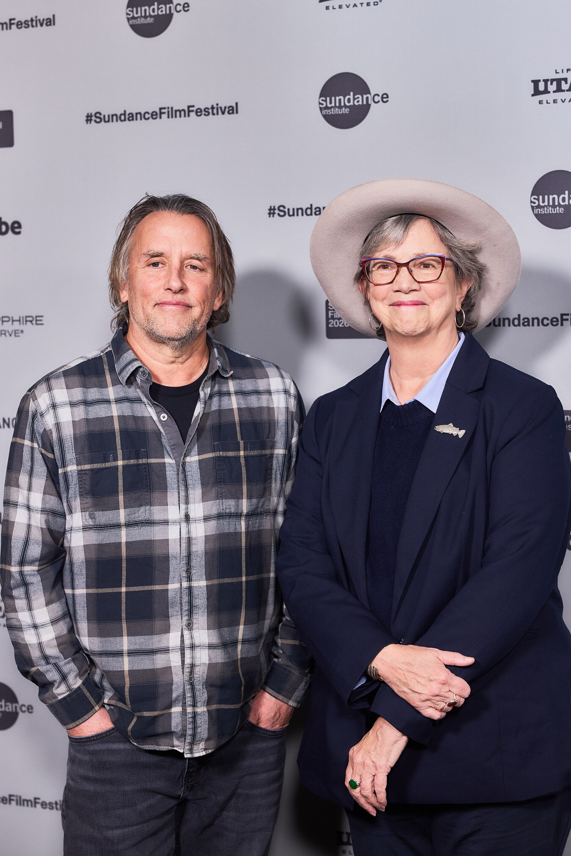 Richard Linklater and Anne Thompson at Nouvelle Vague screening, Sundance 2026