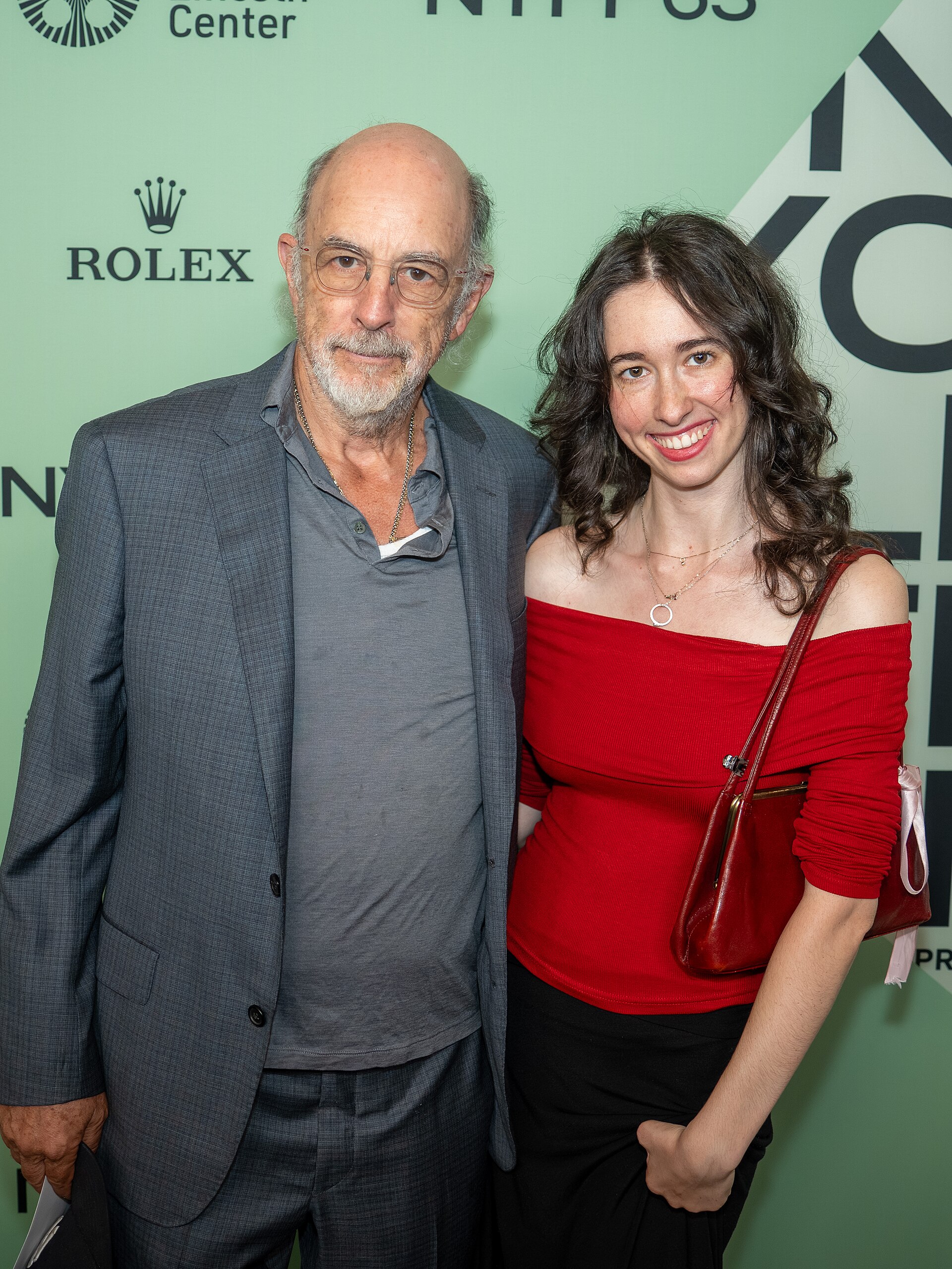 Richard Schiff and Ruby Kelley at the 63rd annual New York Film Festival at Lincoln Center in 2025 for the film Blue Moon