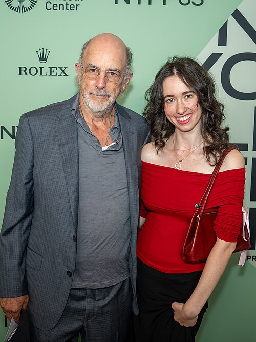 Richard Schiff and Ruby Kelley at the 63rd annual New York Film Festival at Lincoln Center in 2025 for the film Blue Moon