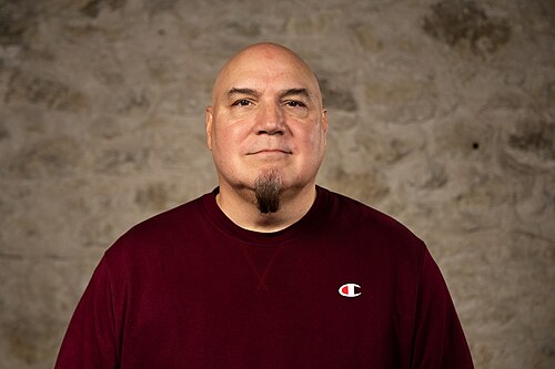 Rick Karl at the WikiPortraits studio at the 2025 SXSW Festival.