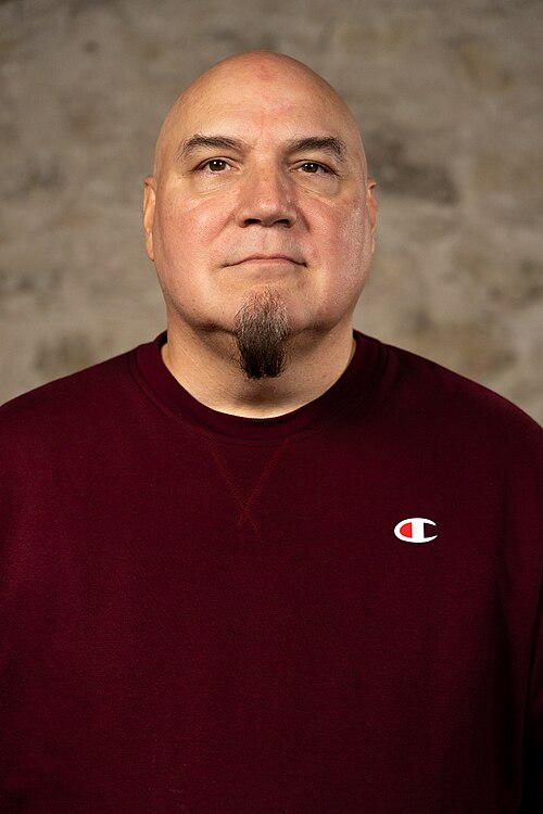 Rick Karl at the WikiPortraits studio at the 2025 SXSW Festival.