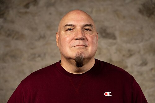 Rick Karl at the WikiPortraits studio at the 2025 SXSW Festival.