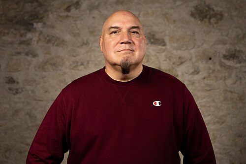 Rick Karl at the WikiPortraits studio at the 2025 SXSW Festival.