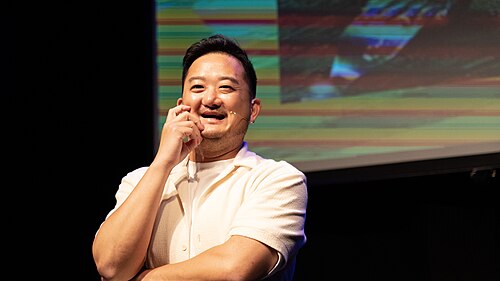 Ricky Sims at 2024 Edinburgh Fringe Festival for Coming Out to Dead People