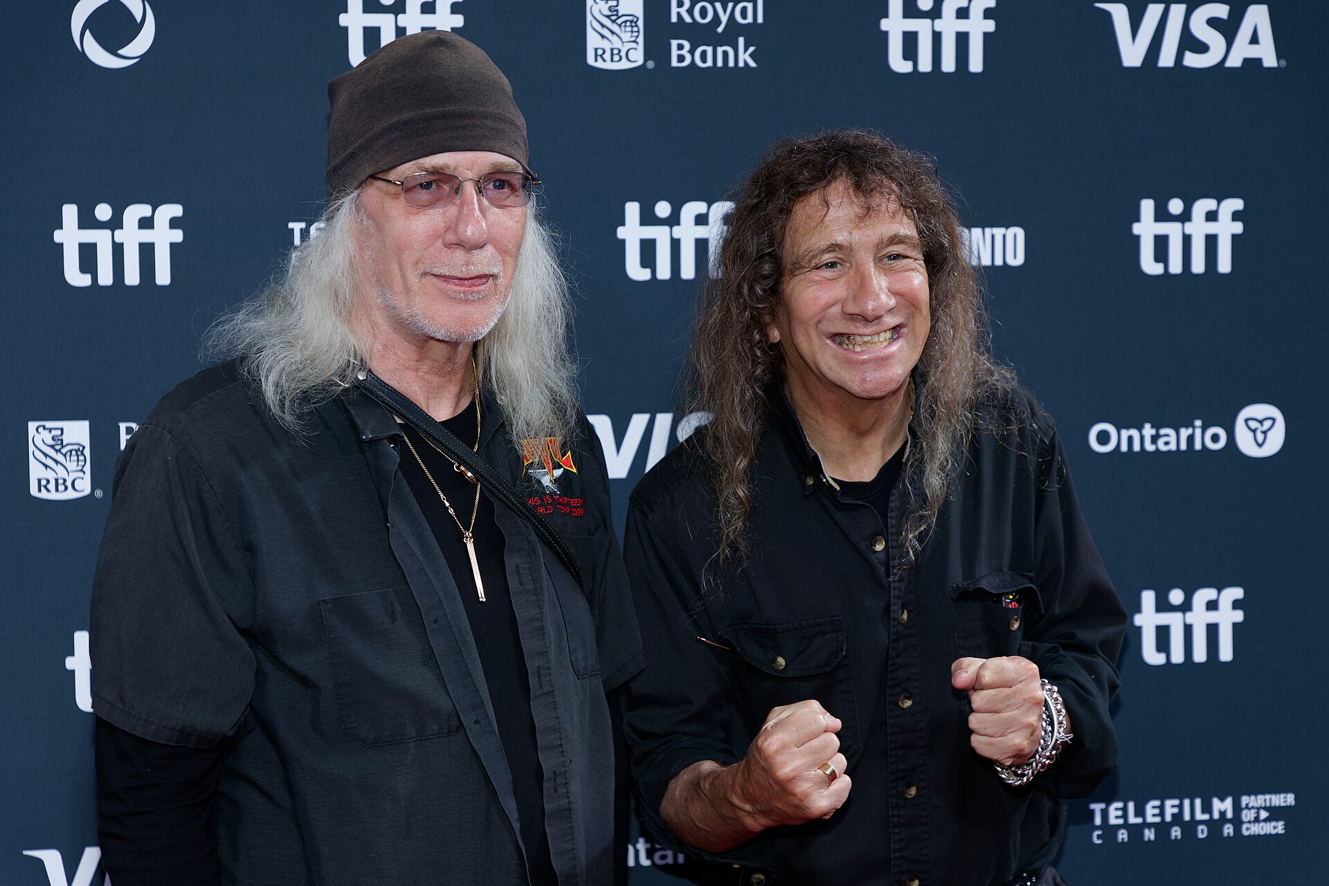 Robb Reiner and Steve "Lips" Kudlow at the 2024 Toronto International Film Festival (TIFF) for the movie Takin' Care of Business.