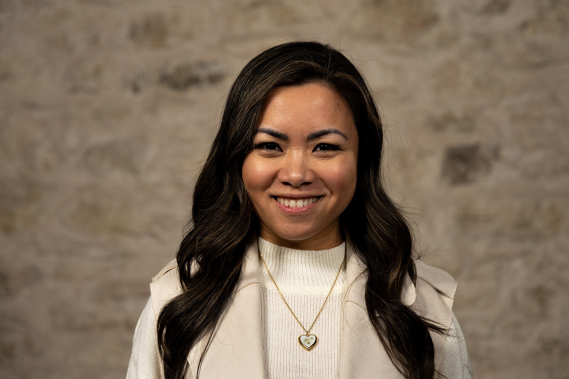 Rona Duldulao, Sr. Production Designer, at the WikiPortraits studio at the 2025 SXSW Festival.