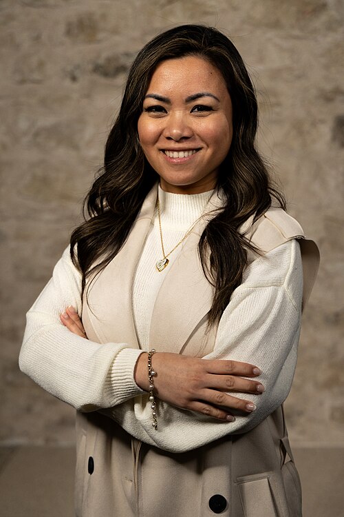 Rona Duldulao, Sr. Production Designer, at the WikiPortraits studio at the 2025 SXSW Festival.
