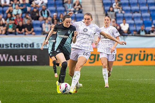 Rose Lavelle Taylor Flint during Gotham FC vs Racing Louisville on Oct 19, 2025