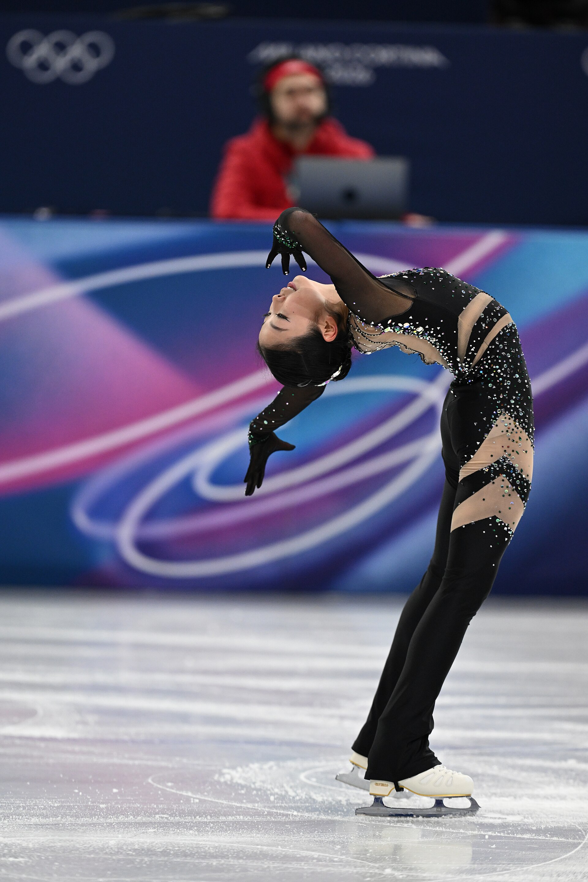 MILAN, ITALY - 06 FEBRUARY 2026: Ruiyang Zhang of China compete during the Figure Skating Team Event Women Single Skating Short Program at the Olympic Winter Games Milano Cortina 2026  Milano Ice Skating Arena on February 06, 2026 in Milan, Italy