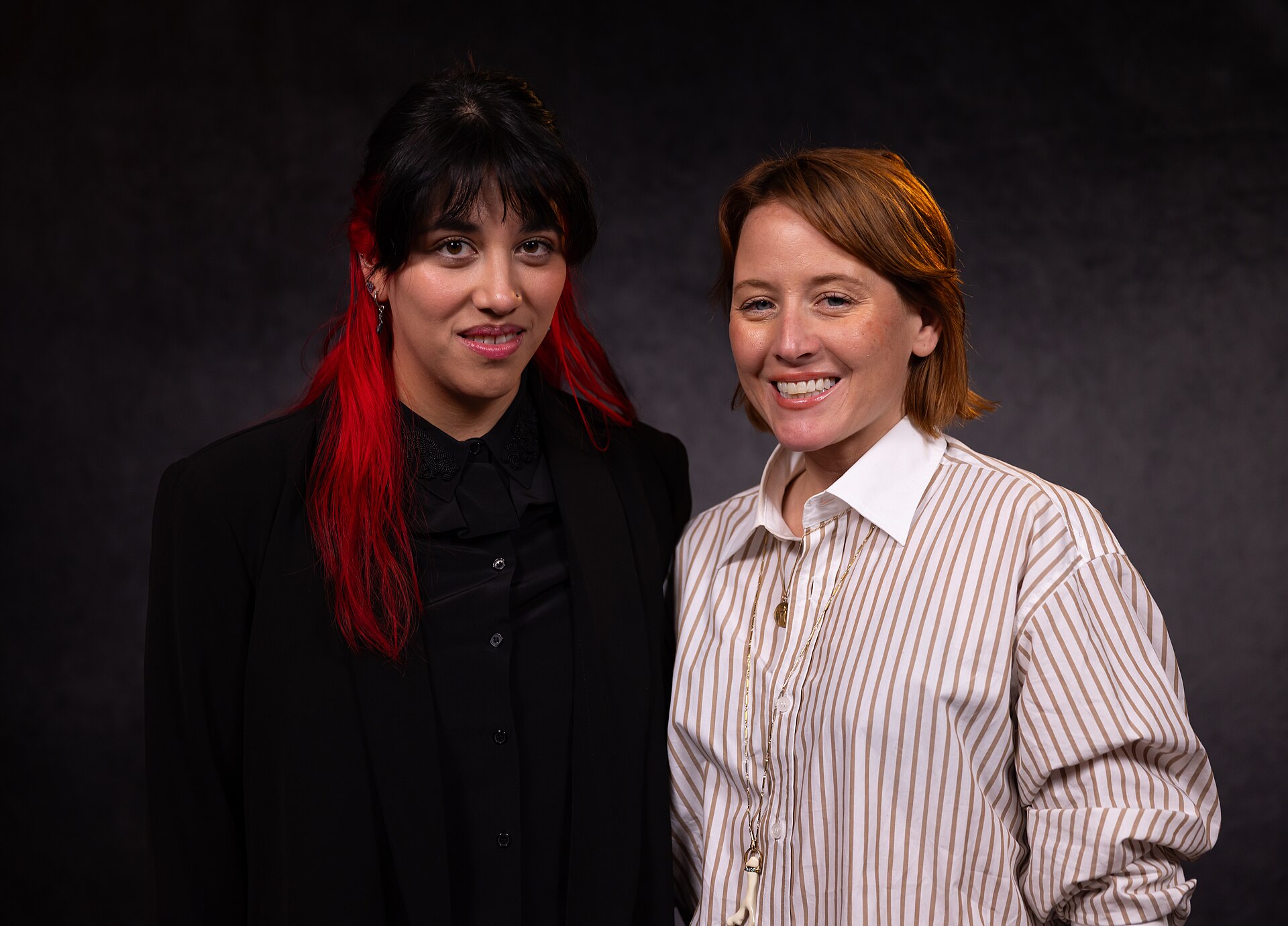 Ruth Araujo and Carmen Navis at the 2025 Sundance Film Festival Wikiportraits Studio.