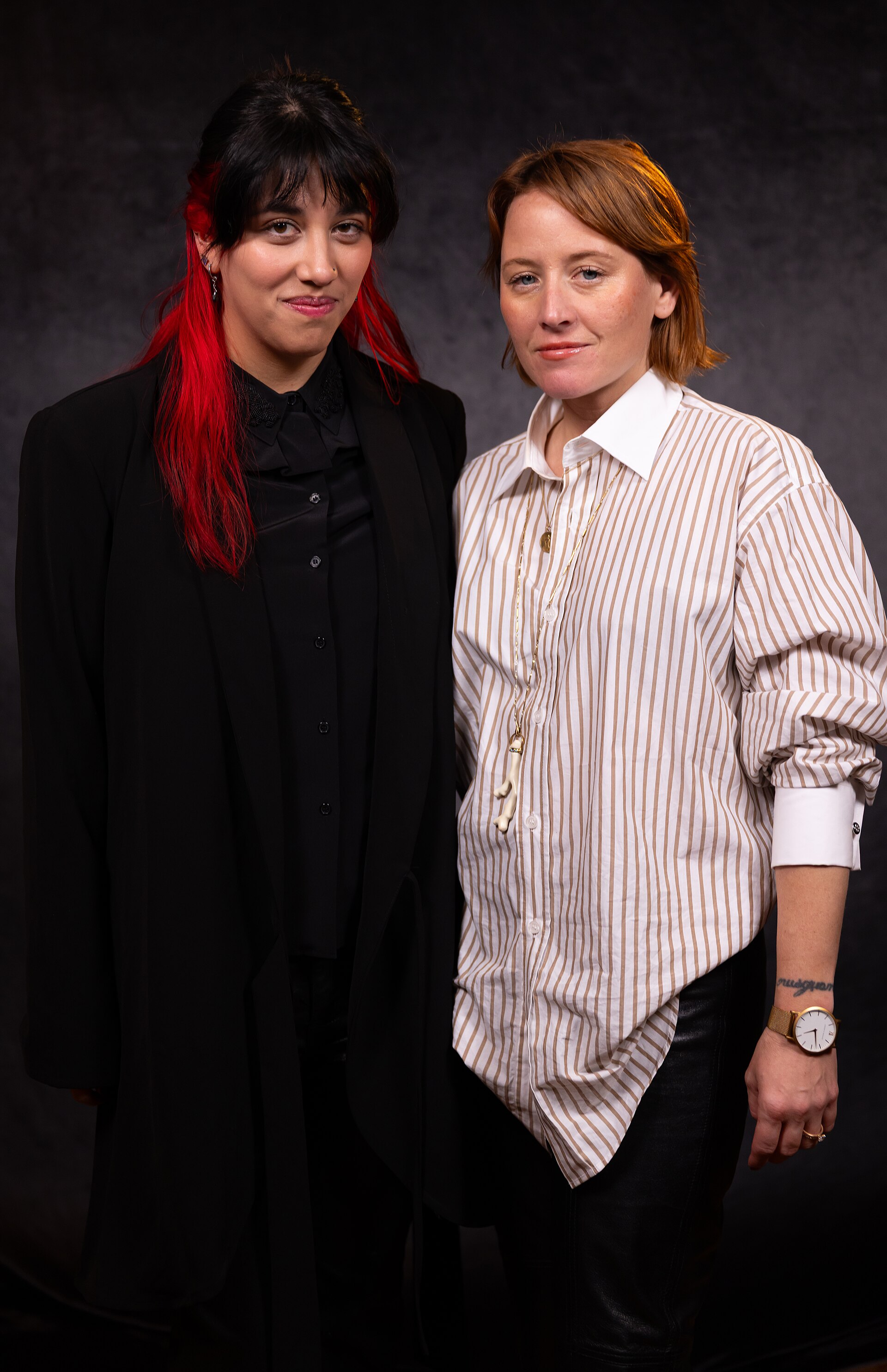 Ruth Araujo and Carmen Navis at the 2025 Sundance Film Festival Wikiportraits Studio.