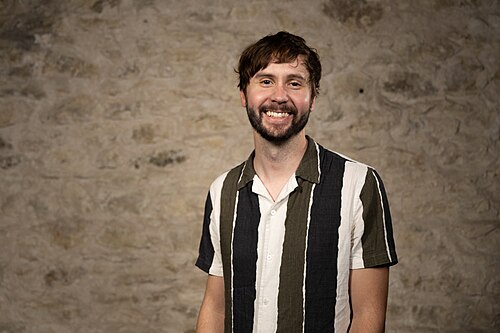 Ryan Turner, Co-Founder + Chief Creative Officer | Echobend, at the WikiPortraits studio at the 2025 SXSW Festival.