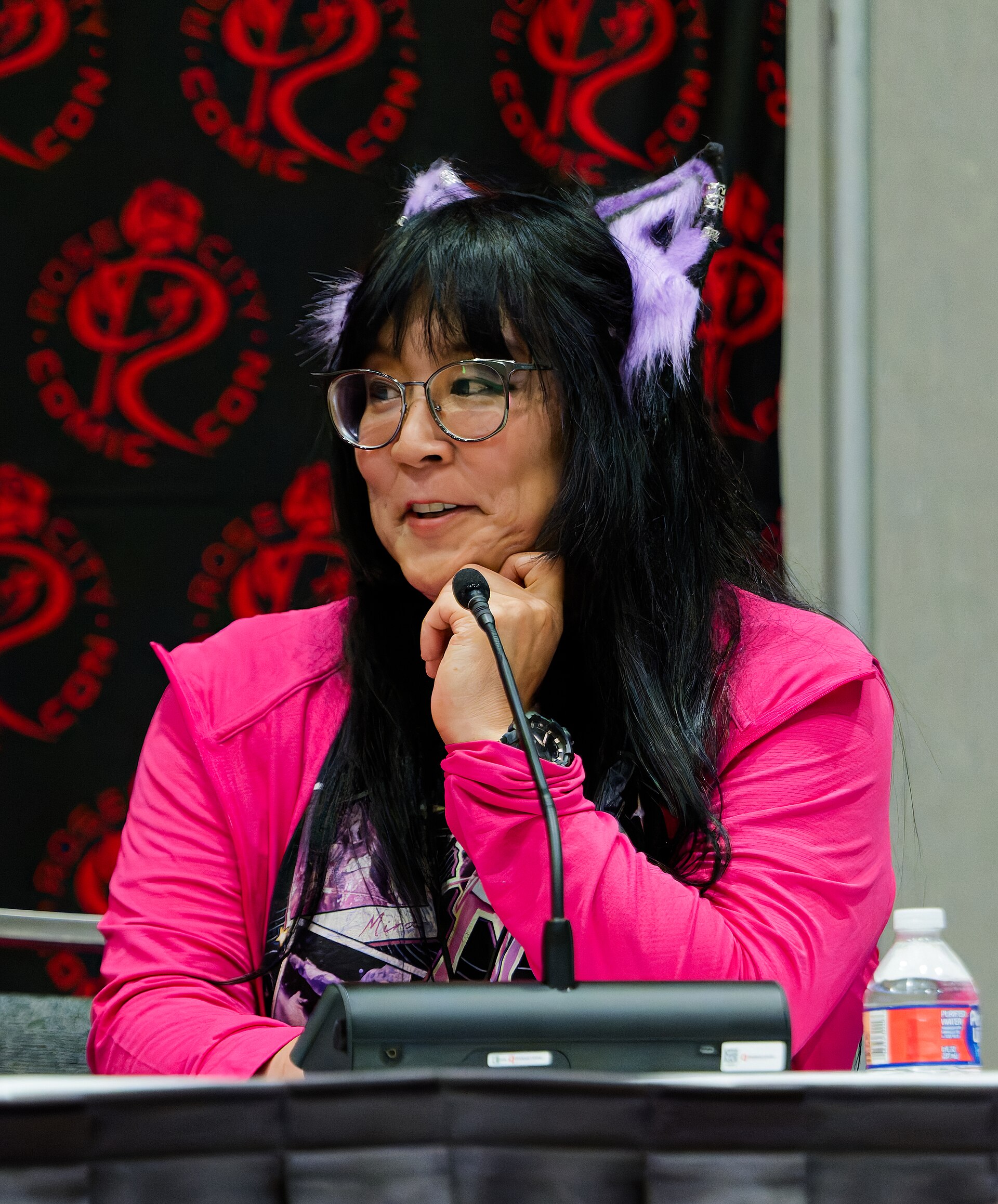 Ryka Aoki speaking at Rose City Comic Con