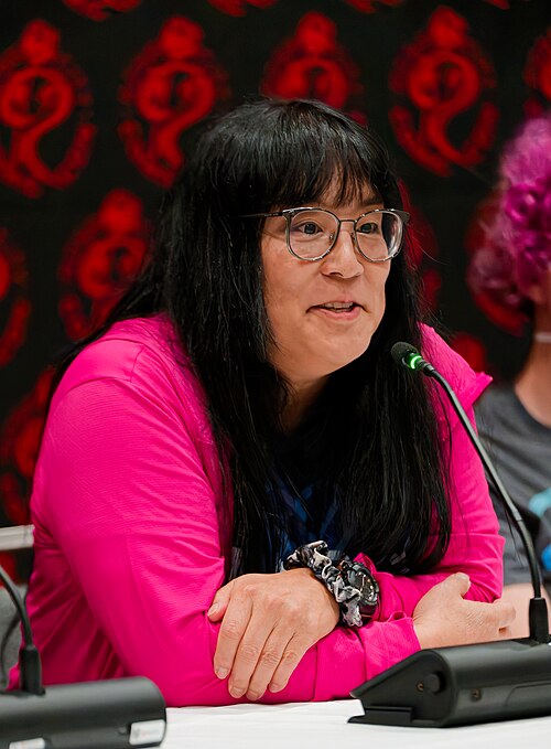 Ryka Aoki speaking at Rose City Comic Con