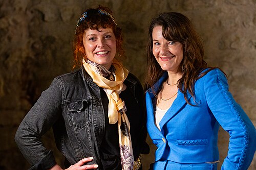 South by Southwest 2024, Austin, Texas, WikiPortraits Studio – Adrianne and the Castle filmmakers Laurel Sprengelmeyer and Shannon Walsh