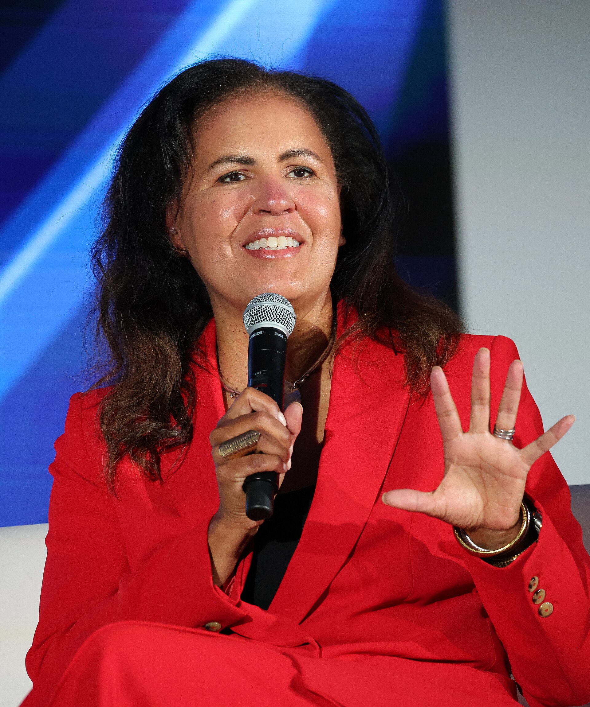 Safiya Noble, UCLA Professor, at Essence Festival of Culture 2025 in New Orleans, Louisiana in July 2025