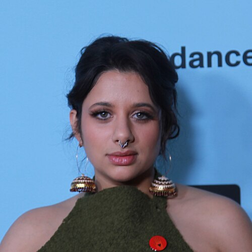 Safiyya Ingar, actor, at the 2025 Sundance Film Festival for the movie Brides.