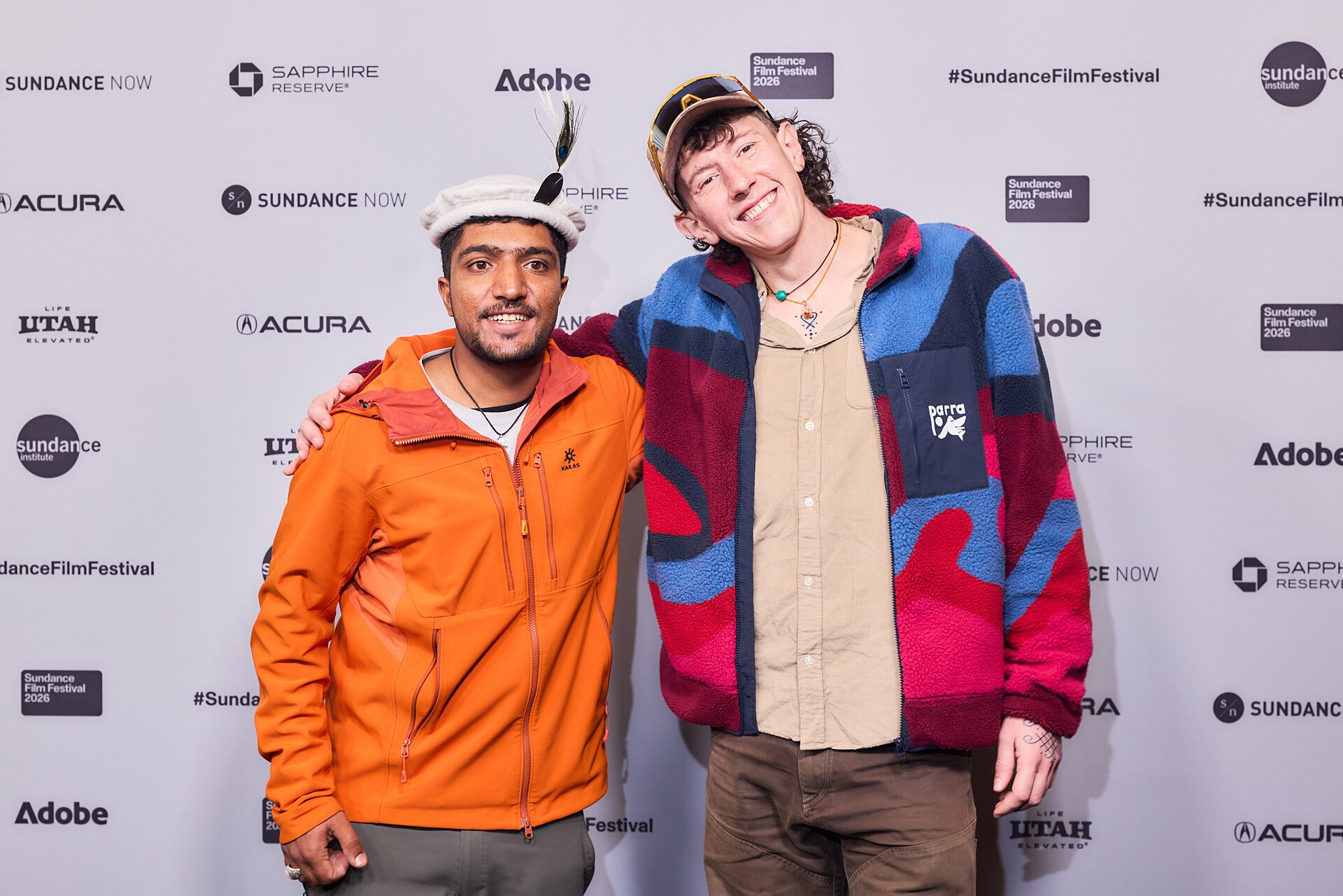 Sajid Sadpara and Sandro Gromen-Hayes at the 2026 Sundance Film Festival for The Last First - Winter K2