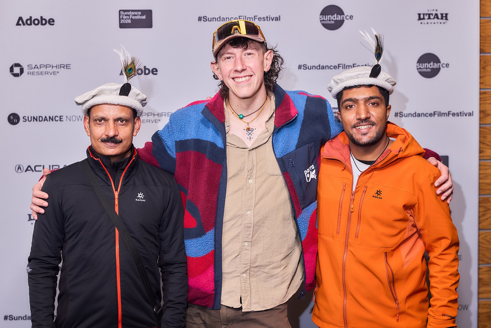 Sajid Sadpara and Sandro Gromen-Hayes at the 2026 Sundance Film Festival for The Last First - Winter K2
