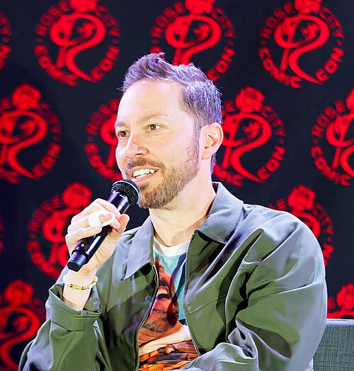 Sam Riegel on the main stage at Rose City Comic Con
