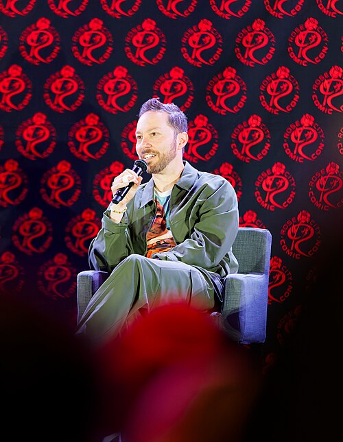 Sam Riegel on the main stage at Rose City Comic Con