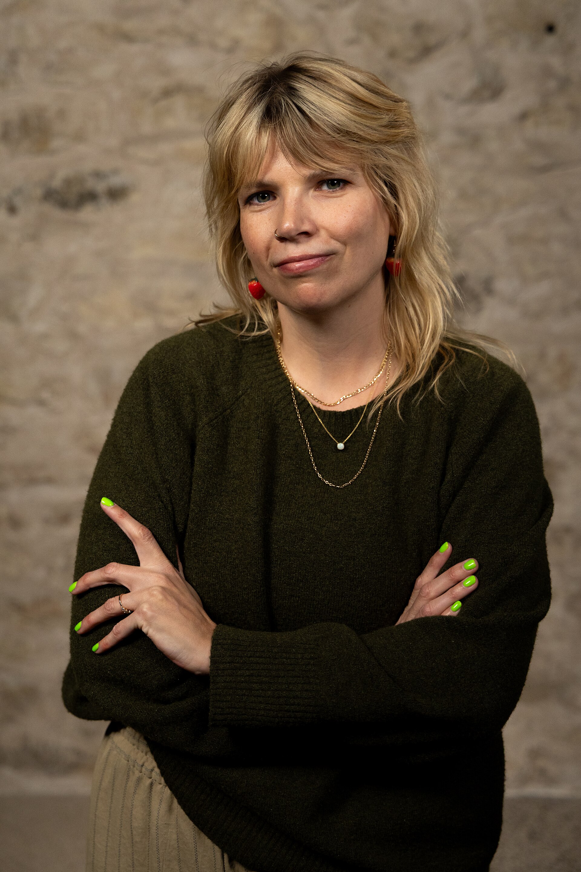 Samantha Cole, Samantha Cole, co-founder 404 Media, at the WikiPortraits studio at the 2025 SXSW Festival.