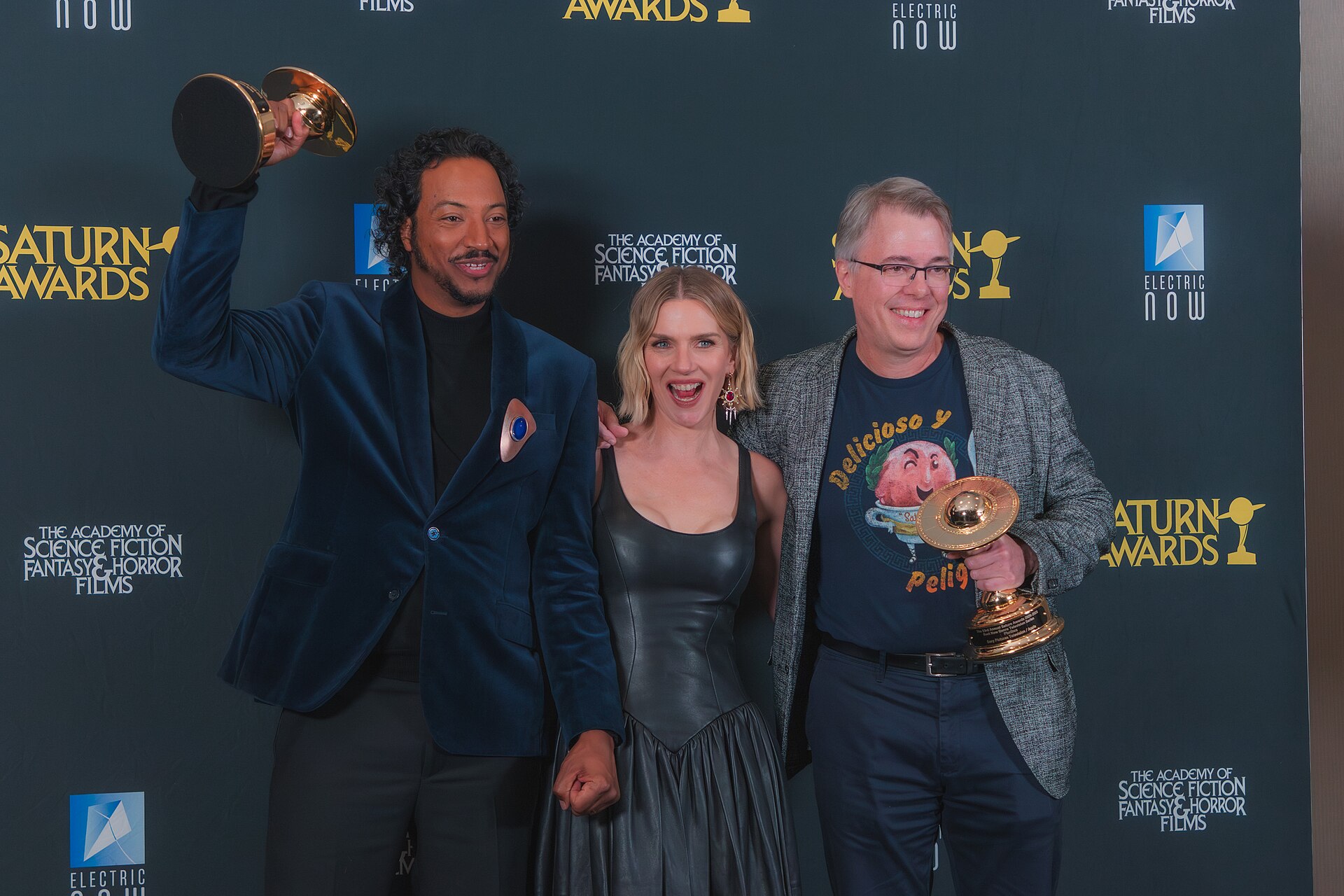 Samba Schutte, Rhea Seehorn, & Vince Gilligan at the 53rd Saturn Awards