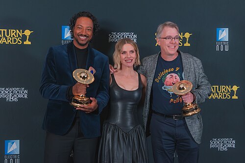 Samba Schutte, Rhea Seehorn, & Vince Gilligan at the 53rd Saturn Awards