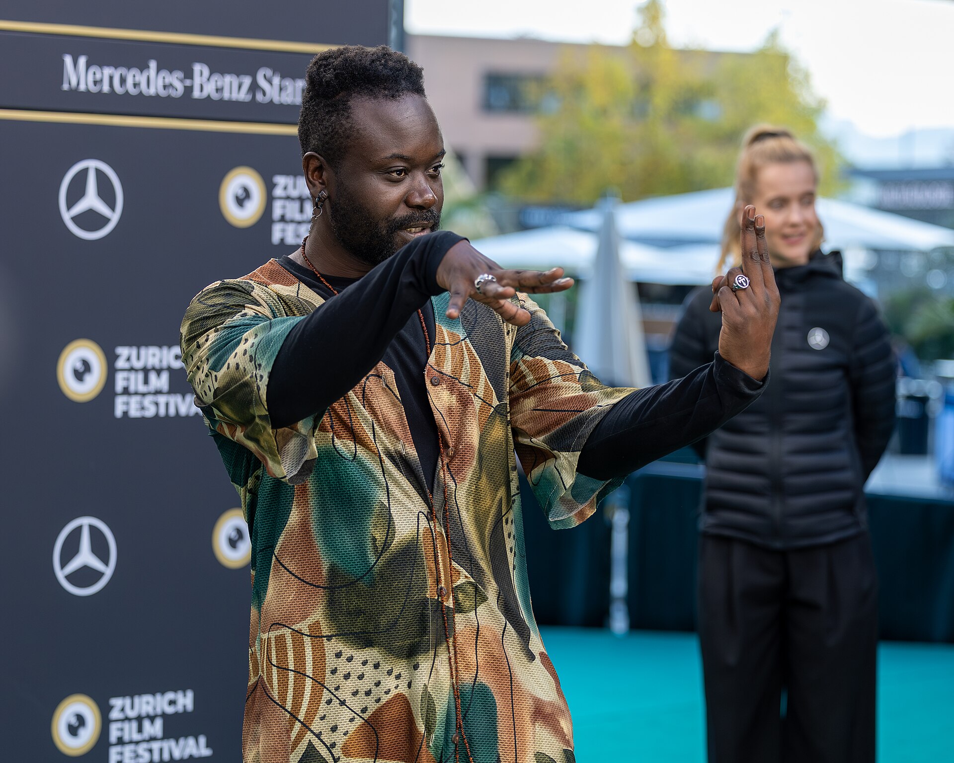 Samson Waithaka on the Green Carpet at the 2025 Zurich Film Festival.