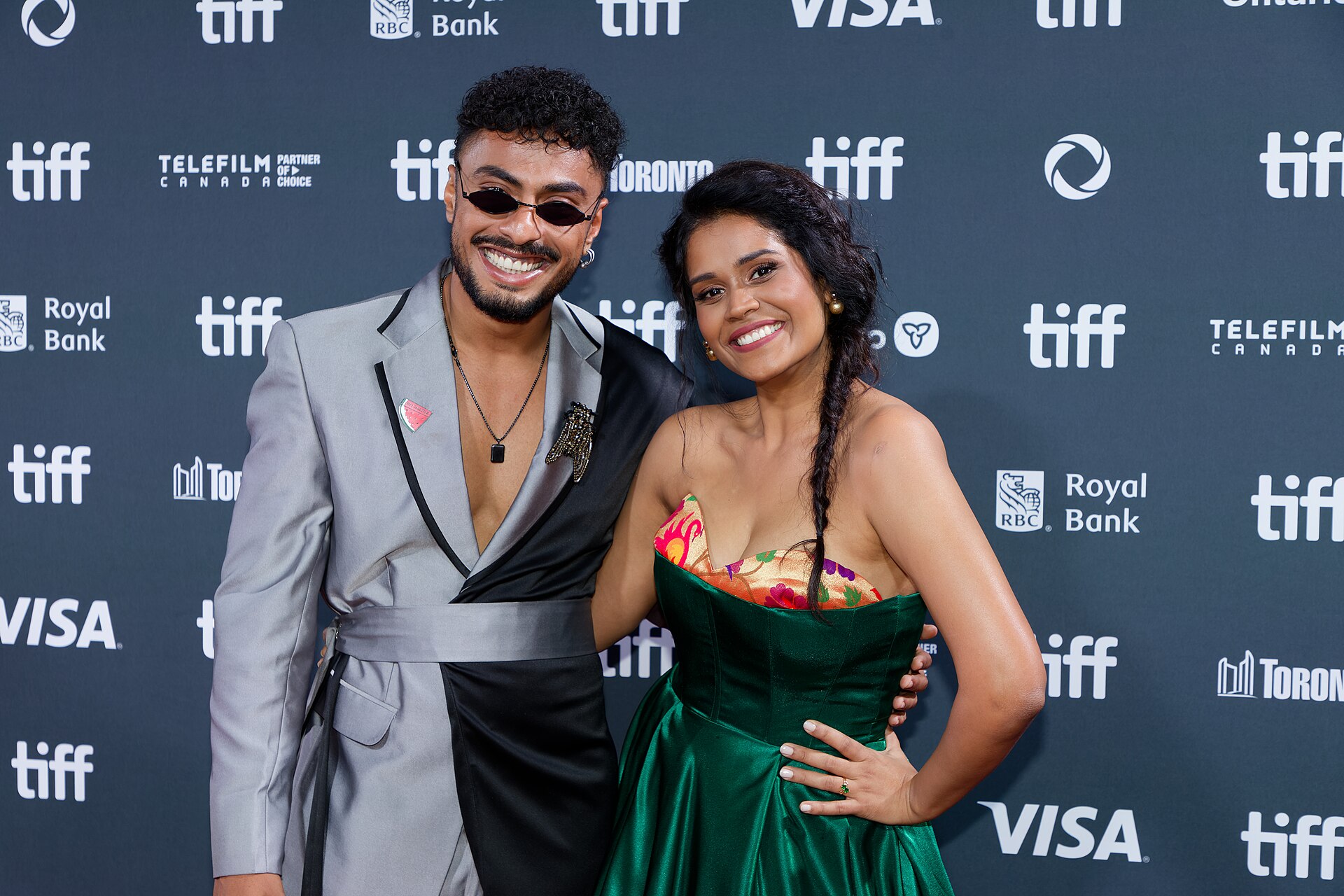 Saqib Ayub and Manjiri Papula at the 2024 Toronto International Film Festival (TIFF) for the movie Superboys Of Malegaon.