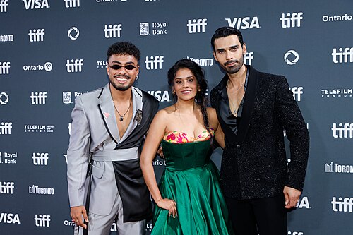 Saqib Ayub, Manjiri Papula, and Anuj Duhan at the 2024 Toronto International Film Festival (TIFF) for the movie Superboys Of Malegaon.