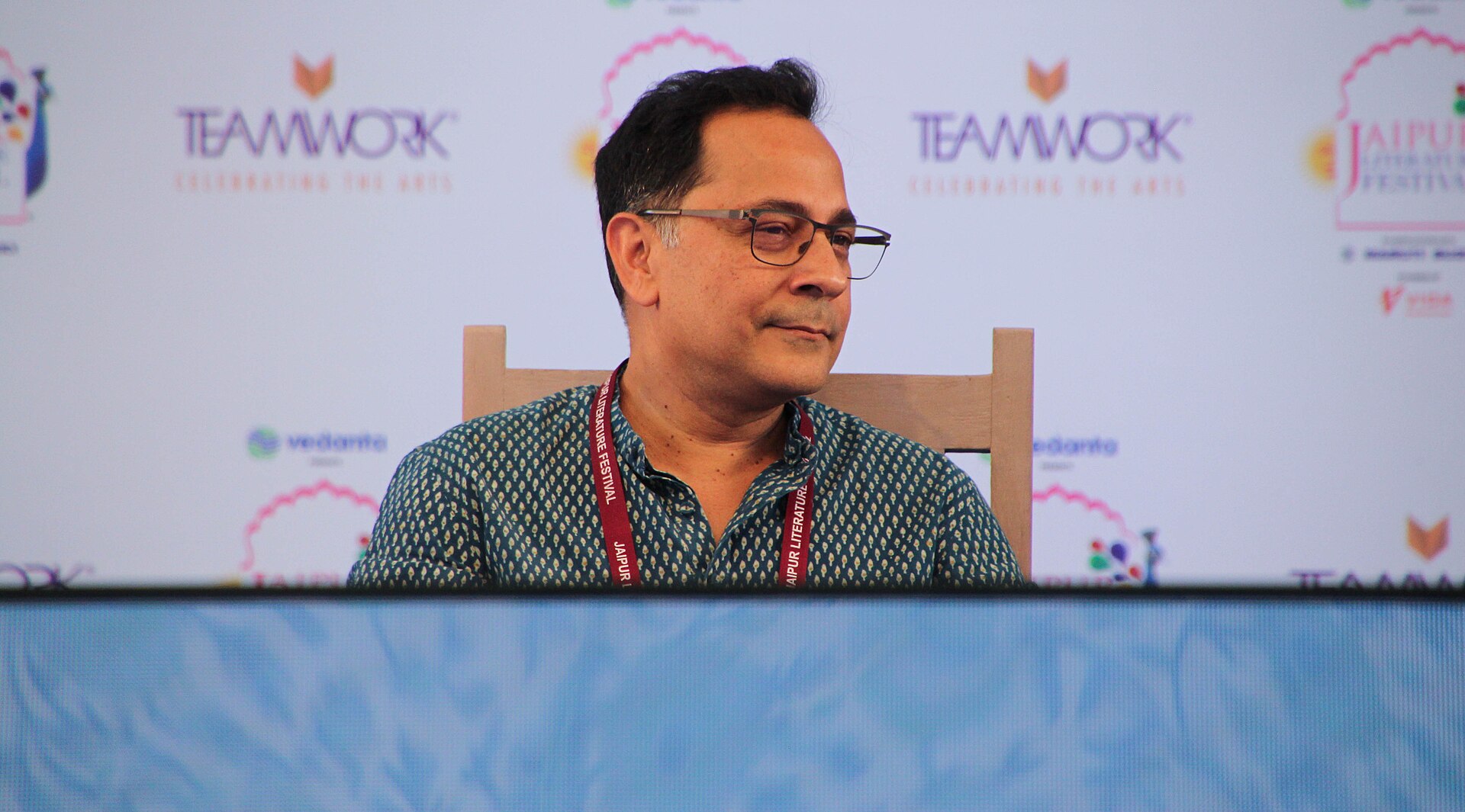 Saurabh Kirpal, lawyer and author, at the 2025 Jaipur Literature Festival in Jaipur, India.