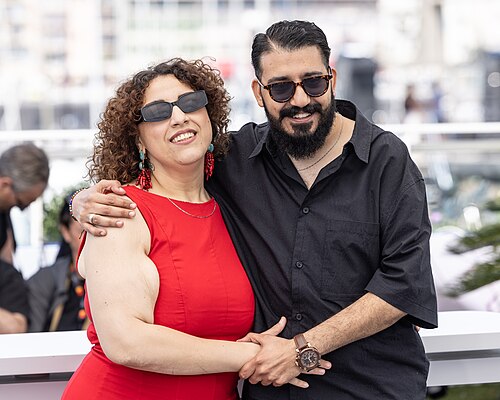 Sawsan Yusuf and Morad Mostafa at the 2025 Cannes Film Festival