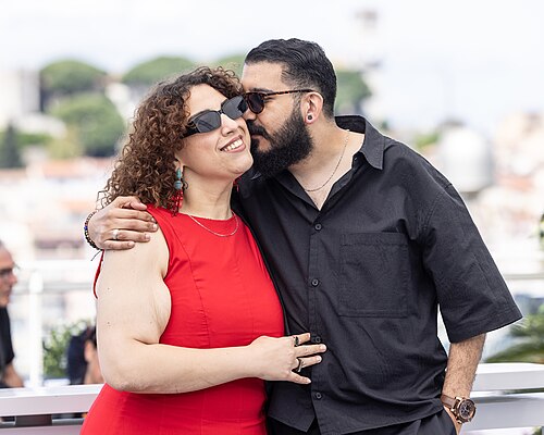 Sawsan Yusuf and Morad Mostafa at the 2025 Cannes Film Festival