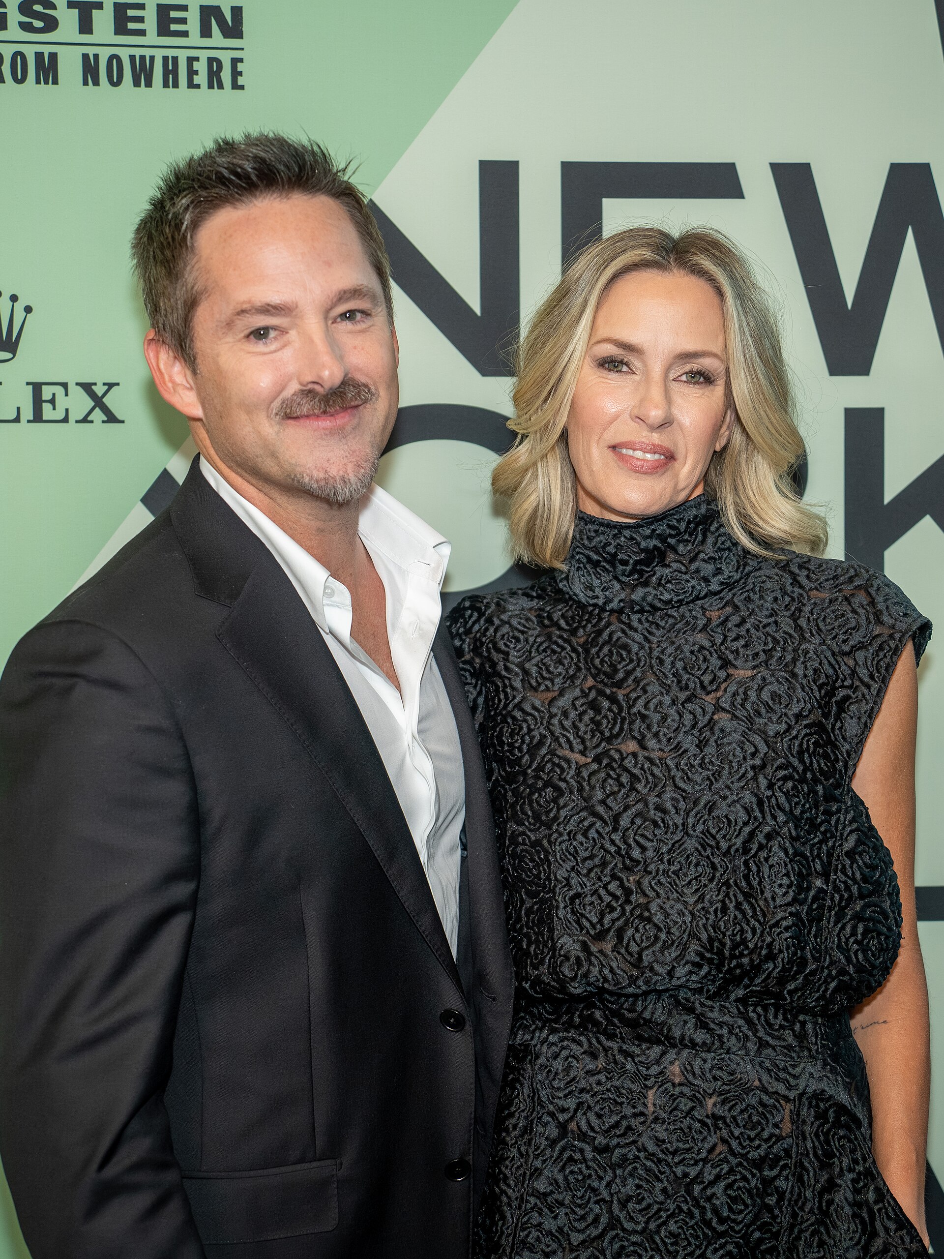 Scott Cooper and Jocelyne Cooper at the 63rd annual New York Film Festival at Lincoln Center in 2025 for the film Springsteen: Deliver Me from Nowhere