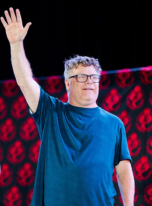 Sean Astin on the main stage at Rose City Comic Con