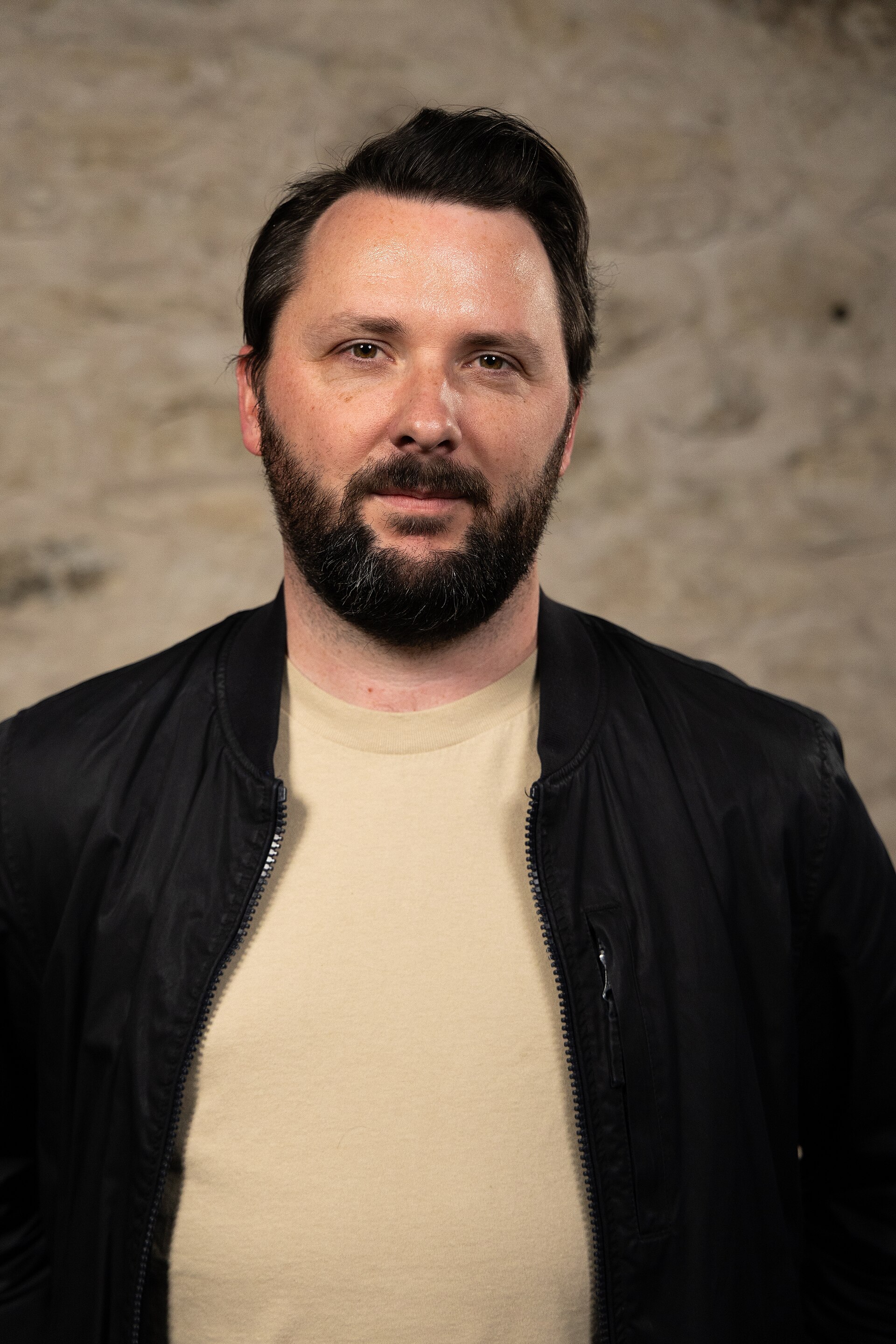 Sean Bugler, Innovation Lead, Metropolitan Transportation Commission, at the WikiPortraits studio at the 2025 SXSW Festival.