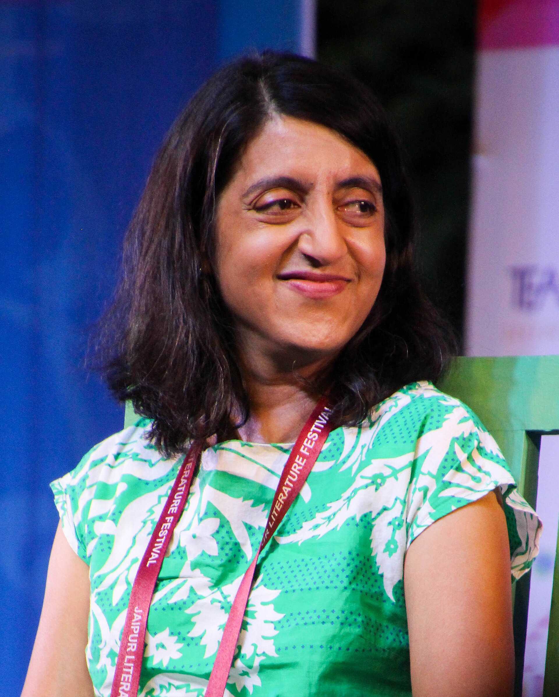 Seema Jayachandran, economist, at the 2025 Jaipur Literature Festival in Jaipur, India.