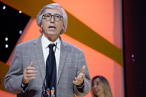 David Trueba during the celebration of the Valladolid International Film Festival in 2025