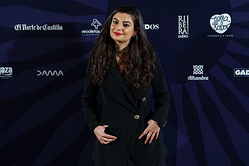Mounia Akl during the celebration of the Valladolid International Film Festival in 2025