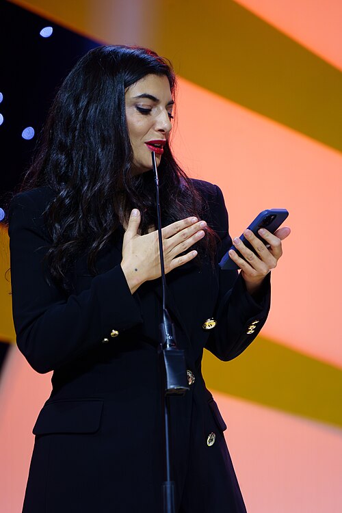 Mounia Akl during the celebration of the Valladolid International Film Festival in 2025