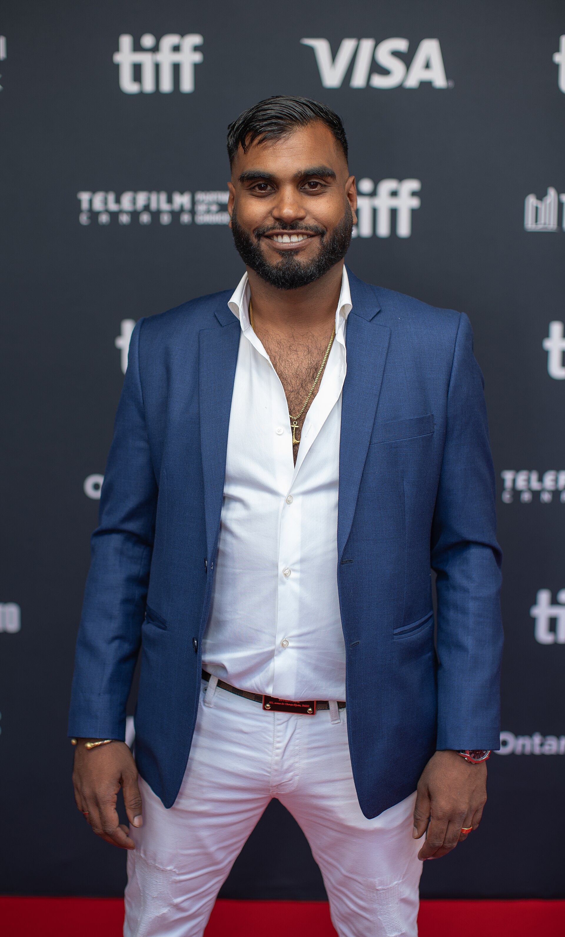 Senthur Sritharan, actor in 'Little Jaffna', at the 2024 Toronto International Film Festival