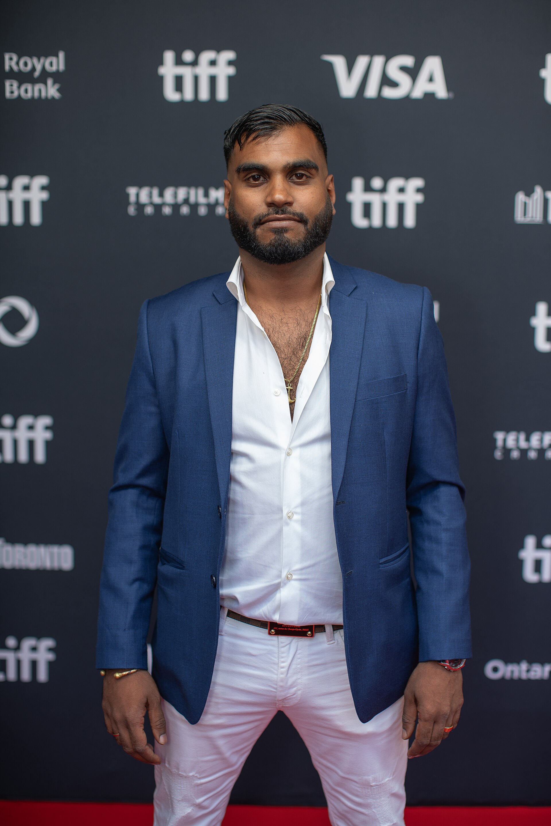 Senthur Sritharan, actor in 'Little Jaffna', at the 2024 Toronto International Film Festival